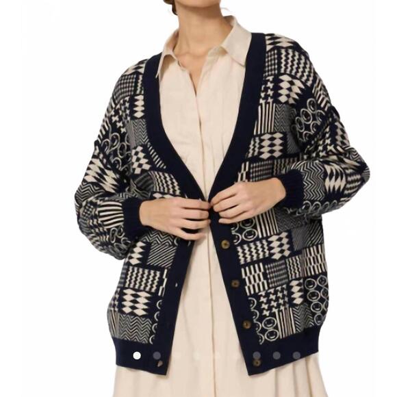 NEW CLEOBELLA feliz sweater cardigan in multi